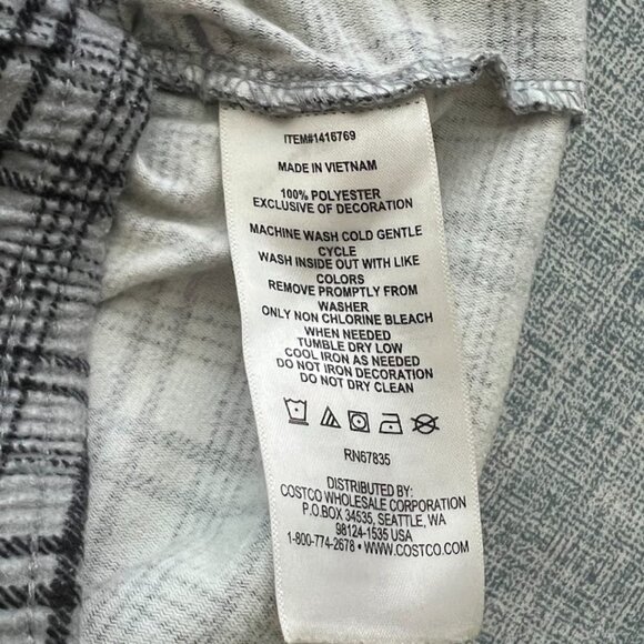 NAUTICA Gray Black Fleece Drawstring Pajama Pants Size XL - Picture 12 of 12